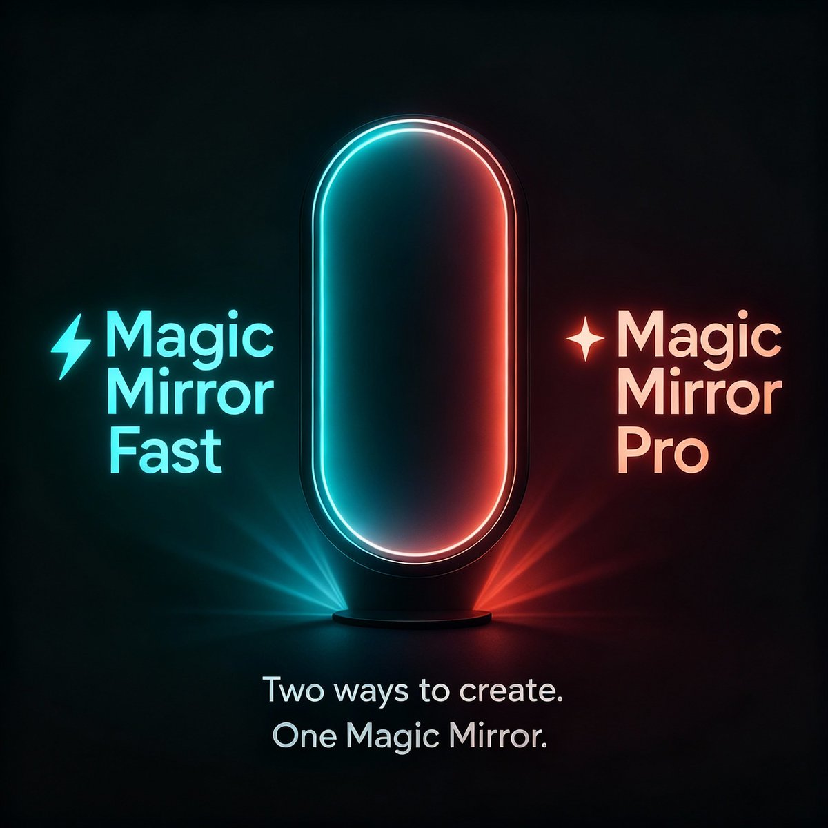 fiddlart's tweet photo. Fast or Pro — how do you Magic Mirror? 🎭

⚡ Fast Mode: instant results, no setup
✨ Pro Mode: full creative control, best quality

Pick your vibe 👉 https://t.co/kjlPHnvhh9

#FiddlArt #AIart #Headshots #StyledPortraits #AICreators #DigitalArt #CreativeAI https://t.co/QMIMD02D10