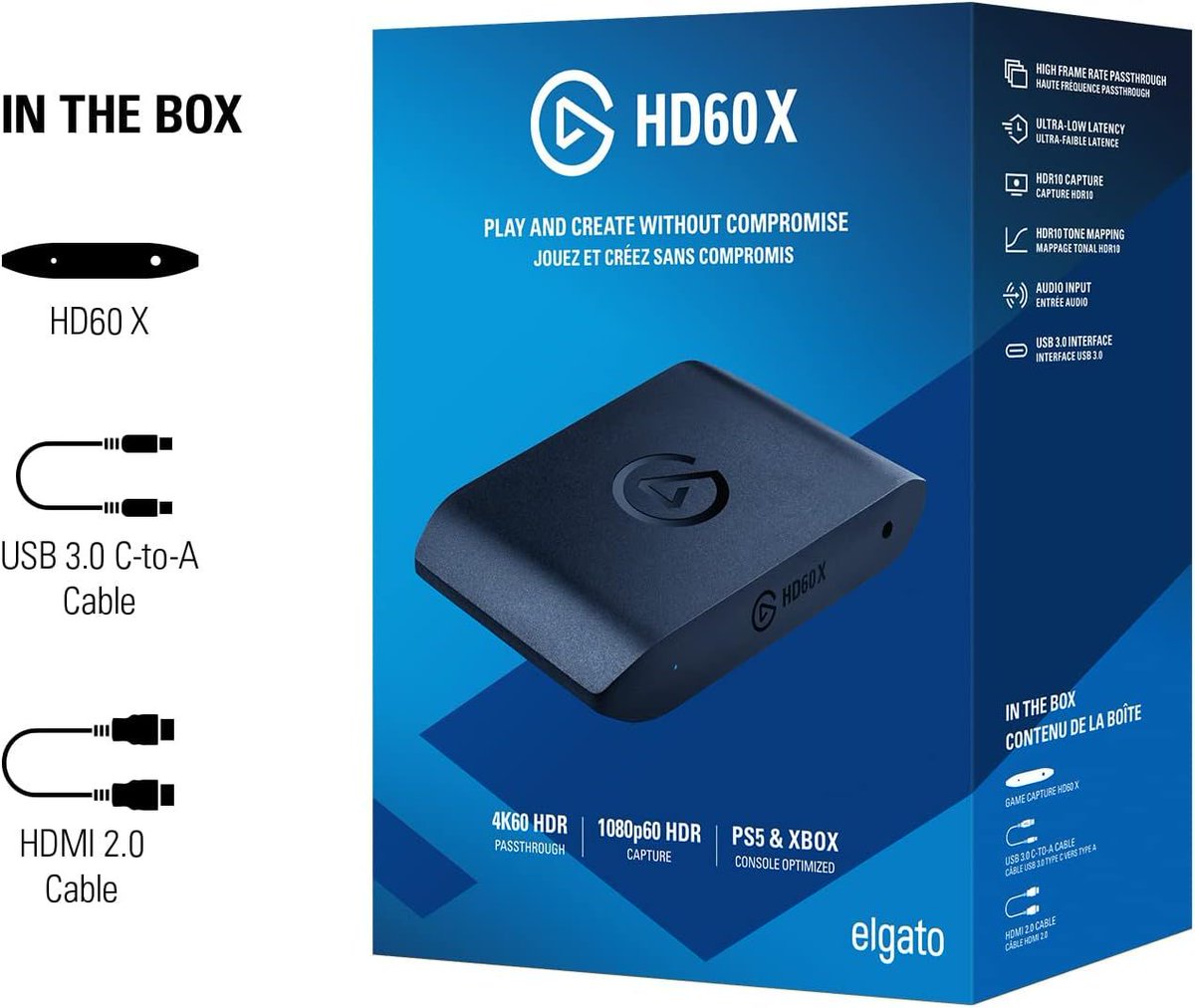 Elgato - HD60 X 1080p60 HDR10 External Capture Card for Nintendo Switch 2, PS5, PS4/Pro, Xbox, PC, and Mac is $99.99 at Best Buy buff.ly/J0icbU0 #ad