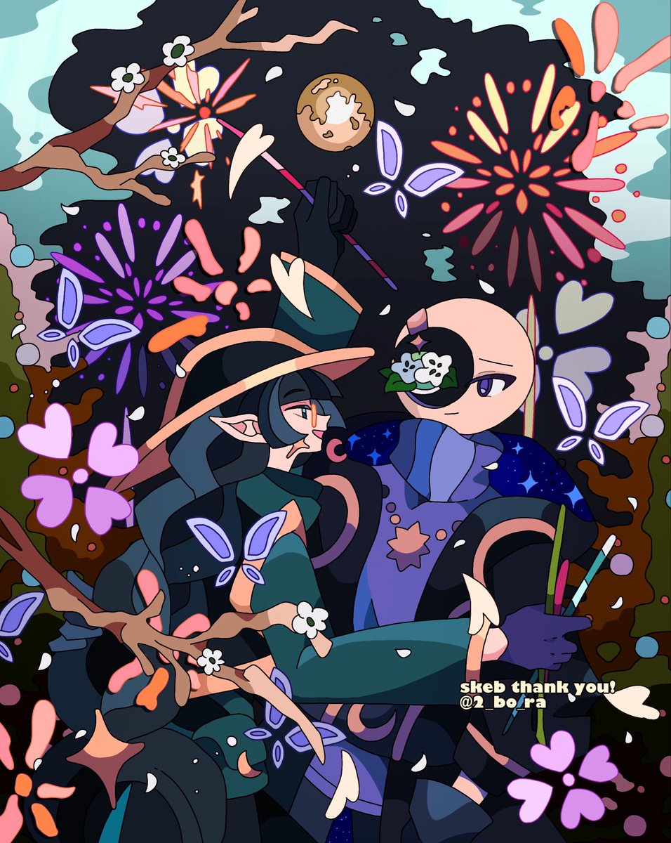 #skeb 🌙🦋🎆
