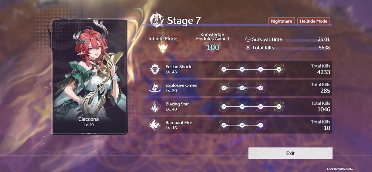 I havent tried with other characters so it's either the gamemode currently is too baby easy, OR CIACCONA IS JUST THAT UBER BROKEN IN WuWampire Survivors.

Either way Im so happy my wife is stronk.