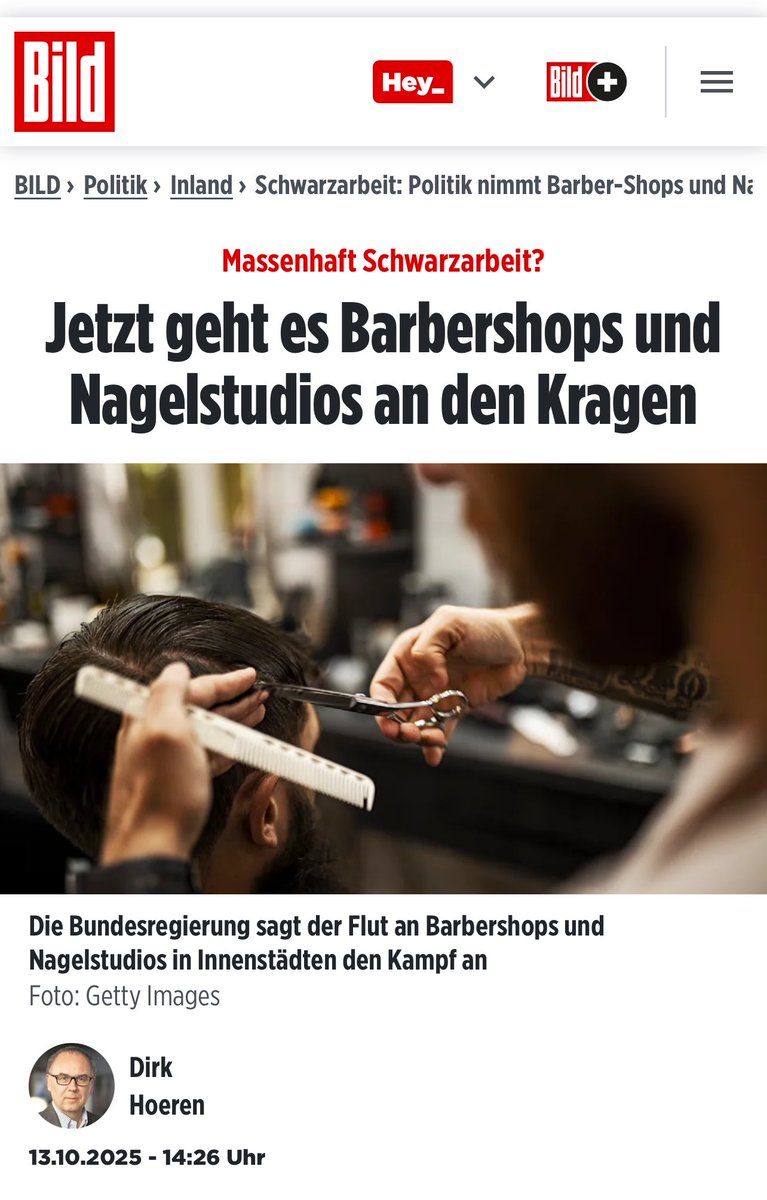 „Massenhaft Schwarzarbeit?
Jetzt geht es Barbershops und Nagelstudios an den Kragen“

Keine konnte es ahnen…