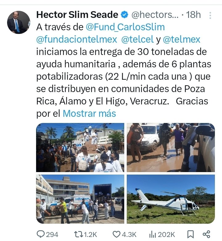 Chescan4's tweet image. Hay 2 tipos de millonarios:
–Salinas Pliego: el gobierno no me permite enviar nada. 

–DON Carlos Slim: iniciamos la entrega de 30 toneladas de ayuda y 6 plantas potabilizadoras...