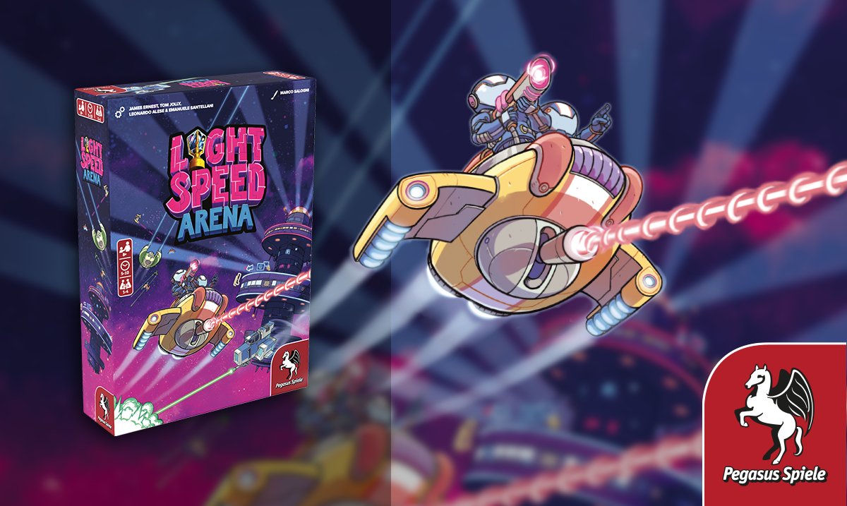 Platziert in LIGHT SPEED ARENA gleichzeitig und möglichst geschickt eure Raumschiffe in der Arena, um mit euren Laserstrahlen eure Gegner*innen oder Asteroiden zu treffen. Präzision und Schnelligkeit sind gefragt! Die Begleit-App wertet das Spielfeld aus!