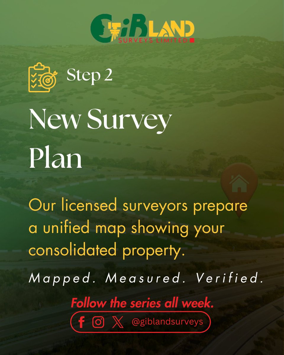 GiblandSurveys's tweet image. 📐 Step 2: New Survey Plan
Our licensed surveyors prepare a precise plan merging all parcels into one legal property.
Accuracy and compliance guaranteed.
#LandMapping #SurveyExperts #GiblandSurveys