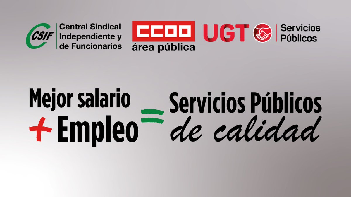🟢 🚨🚨 CSIF, UGT y CC.OO anuncian movilizaciones en toda España por el bloqueo de la negociación colectiva: 𝗲𝘅𝗶𝗴𝗶𝗺𝗼𝘀 𝘂𝗻 𝗻𝘂𝗲𝘃𝗼 𝗮𝗰𝘂𝗲𝗿𝗱𝗼 𝘀𝗮𝗹𝗮𝗿𝗶𝗮𝗹 

csif.es/es/articulo/co…

💚 #CSIFsubidaSalarialYa
