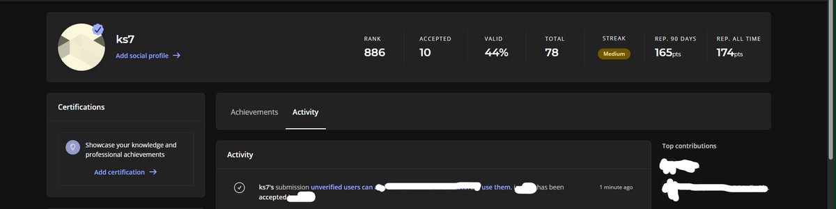 ks7X01's tweet image. i juuuust got my 10 booooouuunty on intigriti ,
#886 thing are getting a bit harder toward the #50 but yeah we are on the way.
#intigriti #bugbountytip #Hacking