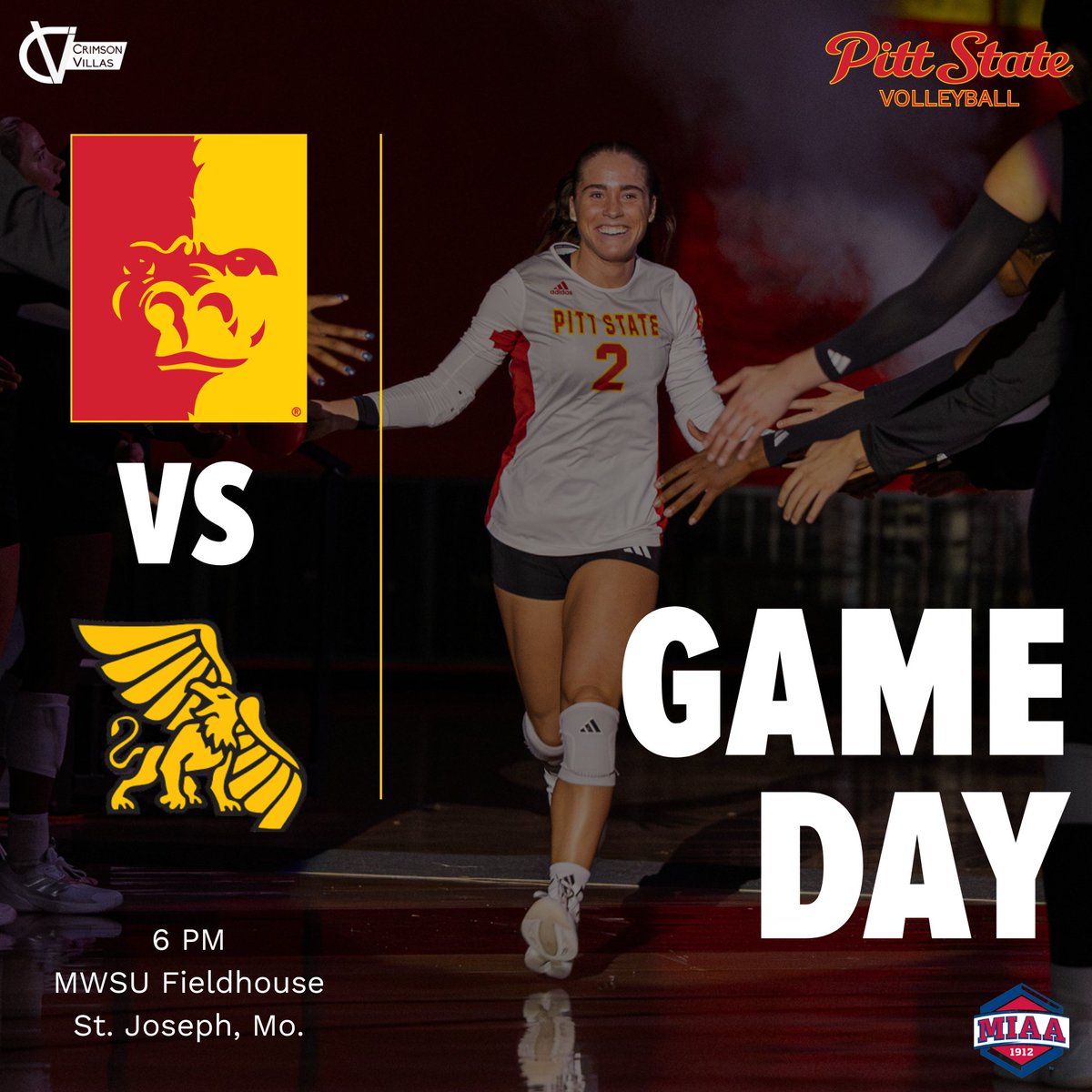🚨GAMEDAY🚨

Pitt State Volleyball hits the road tonight for an MIAA matchup against Missouri Western 🦍🏐

Match begins at 6 PM.

<a href="/GorillasVB/">Pitt State Volleyball 🏐</a>|<a href="/pittstate/">Pittsburg State</a>