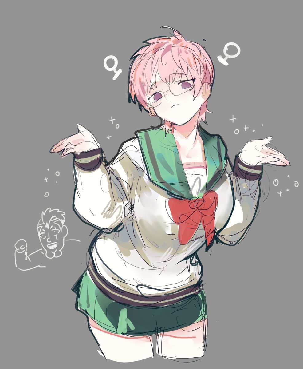 #斉木楠雄のΨ難
첨보고 그렸던거 &amp; 어제 안보고 그린거