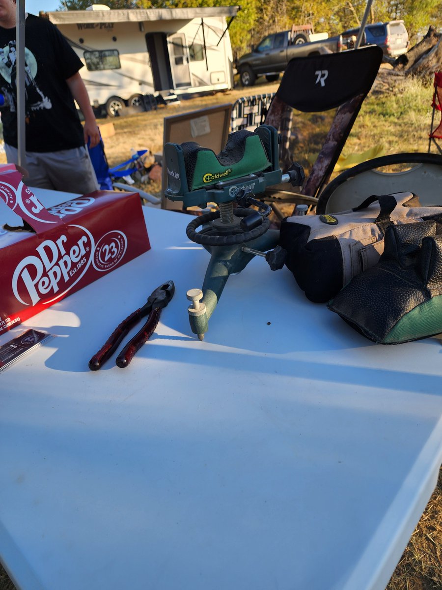 Who left ear pro, bench rest &amp; sand bags?
