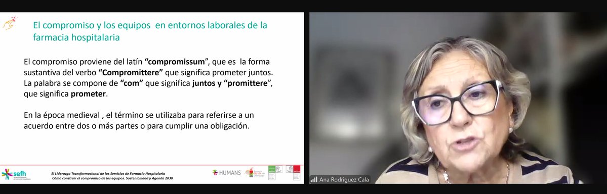 SEDISA_NET's tweet image. 🎯Hoy en Curso #LiderazgoSEDISA de #farmaciahospitalaria con @fundacionhumans, @sefh_ y la colaboración de @LundbeckES la prof. @AnaRodriguezC11 habla de planificación estratégica🗣️ "El compromiso al igual que la confianza de las organizaciones hay que trabajarlo"✍️