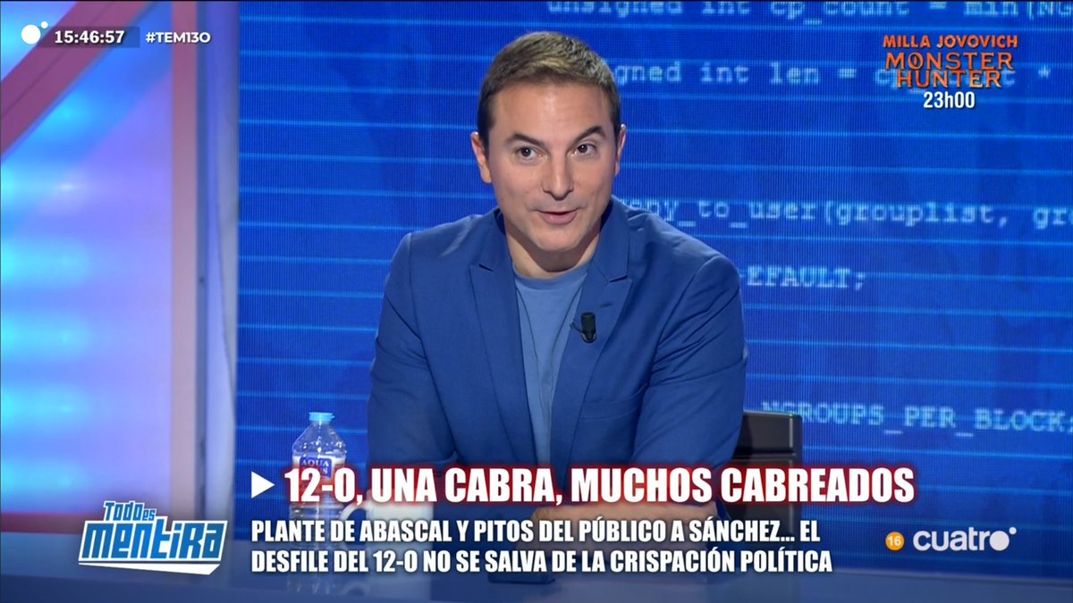 Plante de Abascal y pitos del público a Sánchez... el desfile del 12-O no se salva de la crispación política

#TEM13O
cuatro.com/en-directo/