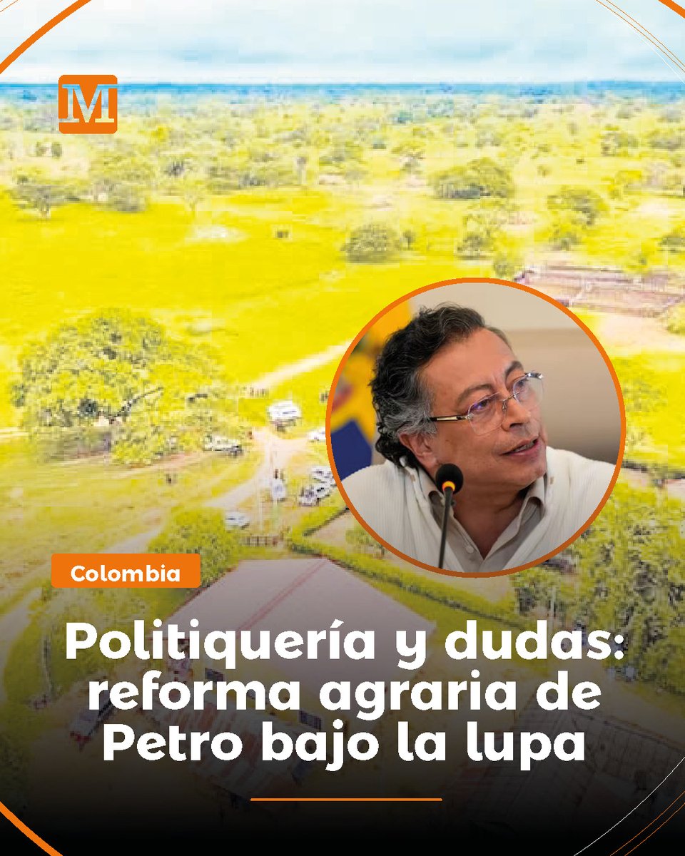 #Colombia | Una de las banderas más ambiciosas del presidente Gustavo Petro, la reforma rural integral y la entrega de 3 millones de hectáreas a campesinos, atraviesa su momento más crítico. 

A pesar de los anuncios oficiales sobre avances significativos, múltiples denuncias