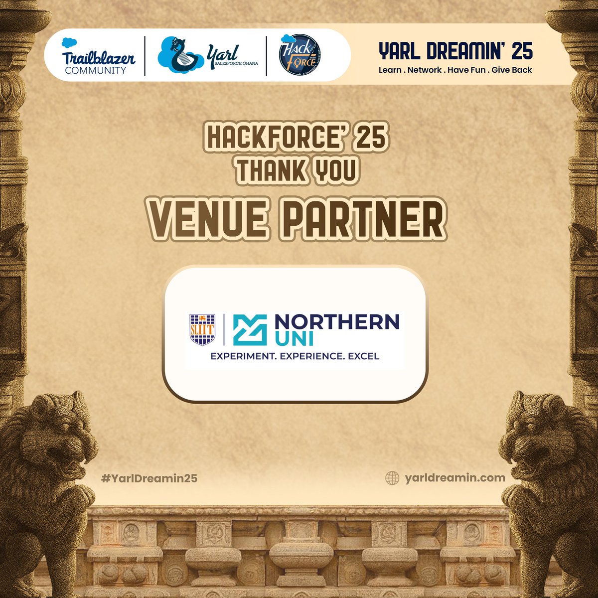 YarlSFO's tweet photo. ๐๐๐ก๐๐ง๐ค ๐๐จ๐ฎ ๐๐๐ง๐ฎ๐ ๐๐๐ซ๐ญ๐ง๐๐ซ!
Grateful to our venue partner, @northernuni, for providing the perfect space to host the Hackforceโ25 Grand Finale and supporting us! ๐
#Hackforce25 #NorthernUni #YarlSFO #Salesforce #CommunityExcellence #YarlDreamin https://t.co/KeIXdyQTan