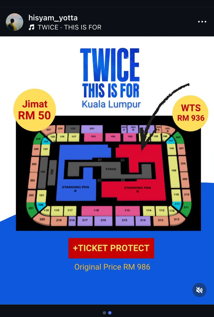 dnlrsli's tweet photo. Hi gaiss. Kawan aku nak let go ticket Standing B #TWICEinKL #TWICEinMY . Harga RM936 (with Ticket Protect). Discount RM50. 

Reason? Kena hasut VIP Standing B https://t.co/XGMODPanWf