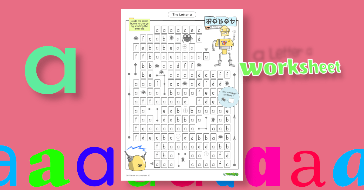 🤖⚡ Help the robot recharge one letter 'a' at a time!
🖍️Color every lowercase a to light up the robot’s path! Perfect for  learning letter recognition 🎯
🖨️ FREE printable PDF → wordpip.com/worksheets/wor… #LetterA  #EarlyLearning #FreeWorksheet 📝