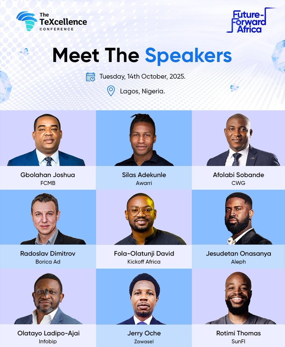 obikoyaemmanue1's tweet photo. Joe Abah, Adewale Adeyipo, and several thought leaders and innovators to speak at the 2025 
#TheTexcellenceConference where discussions about the continuous development around tech, innovation among others in Africa will take centre stage https://t.co/i096XvHzJ1
