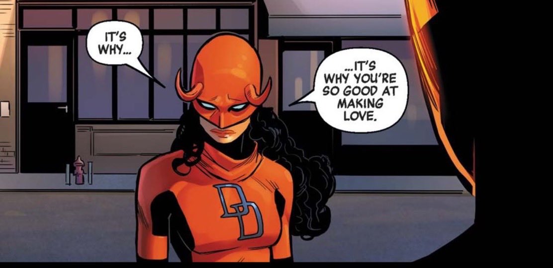 untodevil's tweet image. |   i’m not caught up with daredevil, but all i’ve seen recently is just matt and elektra being horny.