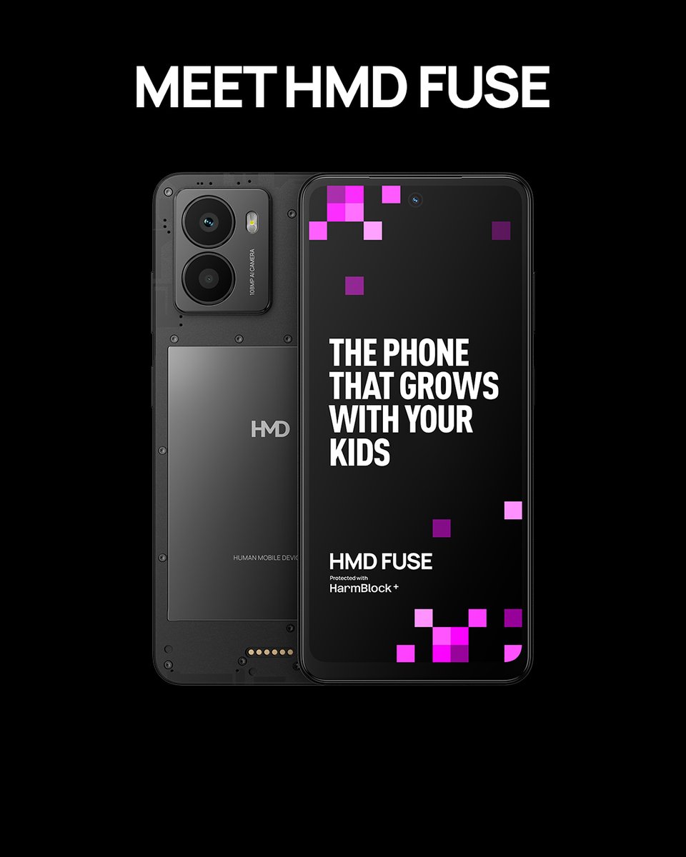 HMDdevices's tweet photo. Why not try a phone that is safer? 📱​
​
Find out more at https://t.co/mWuJ3qgjQp​
​
#hmdfuse #globalresearch #childrensmartphone #familytech #giftideas #giftguide #kidsgifts https://t.co/S0fwfuuQe9