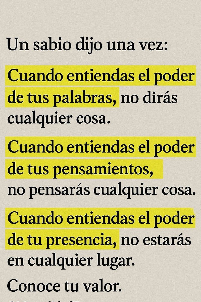 Diego_PalermoB's tweet image. El #poder de nuestra palabra es fundamental para lo que deseamos ser o tener. Un #sabio dijo una vez: "Cuando entiendas el poder de tus #palabras, no #dirás cualquier cosa.
Cuando entiendas el poder de tus #pensamientos, no pensarás cualquier cosa.
Cuando entiendas el poder de…