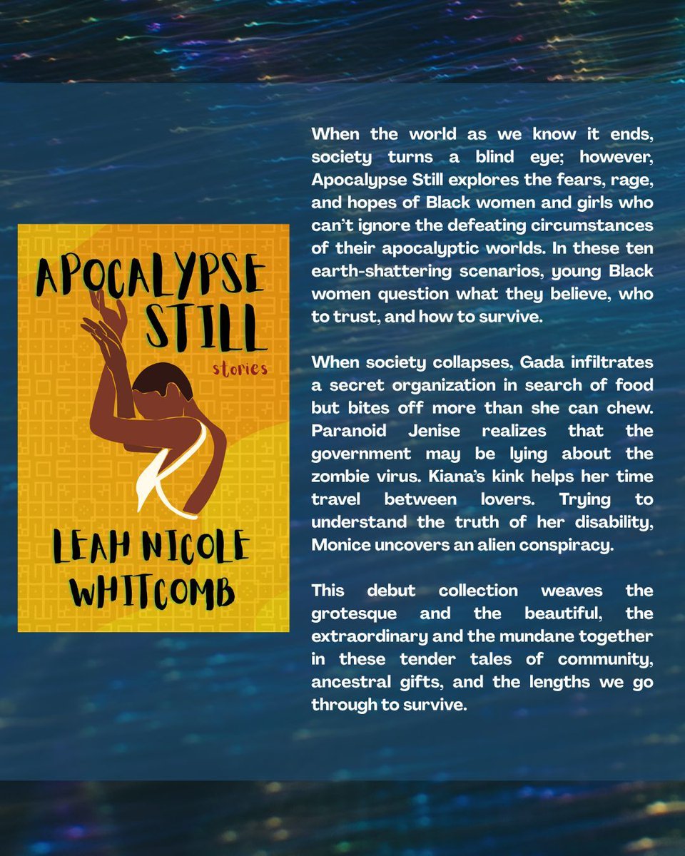 wfuwgss's tweet image. We have the perfect keynote speaker planned for spooky season! Join us on Tuesday, October 28 for a webinar with Leah Nicole Whitcomb , author of Apocalypse Still. We will discuss all things apocalyptic and speculative. Link in bio. 

#blackwritersofinstagram  #genderstudies