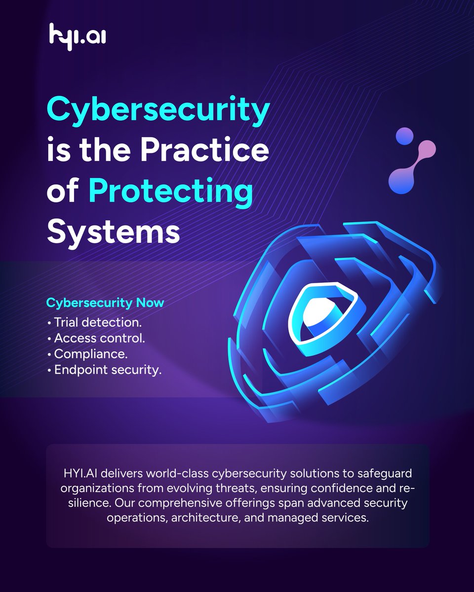 HyiAiOfficial's tweet image. Cybersecurity Now: HYI.AI delivers world-class solutions: Trial Detection, Access Control, Compliance, & Endpoint Security. Secure your future.
hyi.ai
#SecuritySolutions #HYIAI