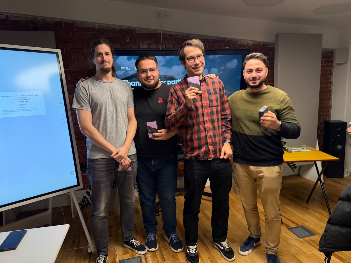 The <a href="/LimeChainHQ/">LimeChain - Blockchain & Web3 Solutions</a> x <a href="/SuperteamBLKN/">Superteam Balkan</a> Superquiz was 🔥🔥🔥

We’re very excited to be hosting such events that grow and nurture the local <a href="/solana/">Solana</a> ecosystem.

In summary - 30 people, 30 questions, 3 big winners.

Thank you for coming and we’ll be waiting for you at the next Superquiz.