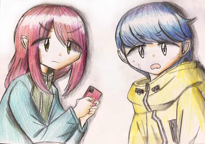 リンちゃん&綾ちゃん! #ゆるキャン #志摩リン #土岐綾乃