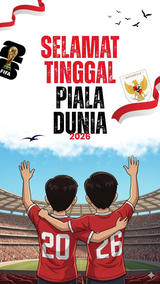 ayikudin's tweet photo. Selamat Tinggal Pildun 2026
#timnas #timnasindonesia #indonesia https://t.co/VK1lbigHPu