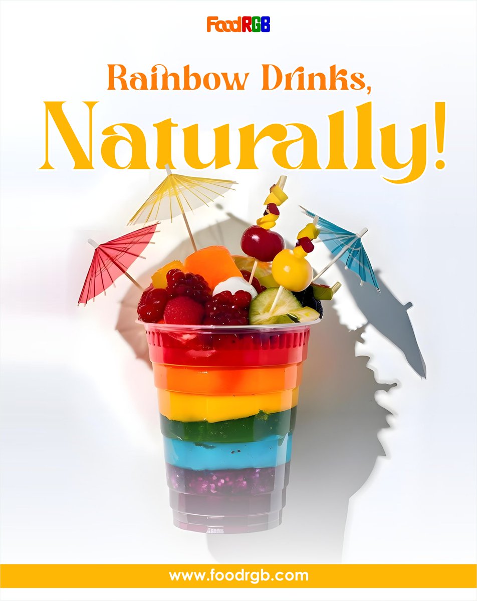 FoodRgb's tweet image. Smoothies, juices, cocktails – add vibrant plant-based colors without synthetic additives. 

#NaturalBeverages #FoodRGB #PlantBasedColors #VibrantDrinks #FoodInnovation #CleanLabel #HealthyDrinks #FoodTech #NaturalColors