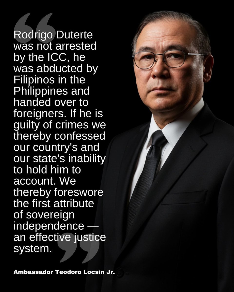 Eloquently said: Sir Ted Locsin 👏