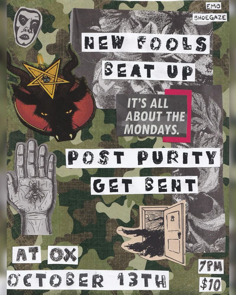 Monday October 13, 2025

1 show happening today in Gainesville:

• New Fools, Beat Up, Post Purity, Get Bent @ The Ox

See all 96 Upcoming Shows at GainesvilleShows.com

#GainesvilleShows

@the.ox.gnv <a href="/postpurity/">post purity</a>