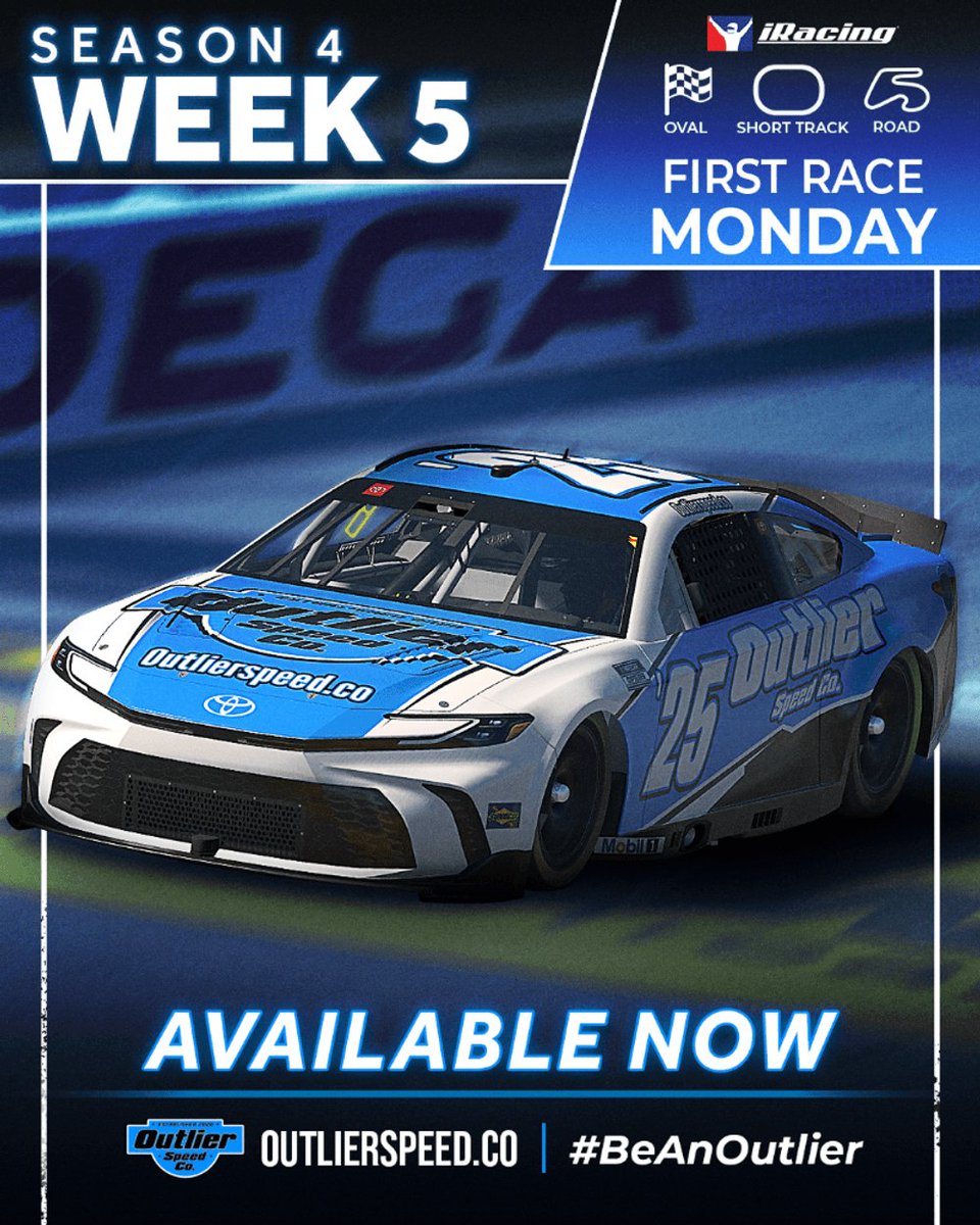 This week every car is at Talladega.... So here at Outlier we got you going real fast and real left!

Get your setups now!
Setups: outlierspeed.co
Subscriptions: outlierspeed.co/pricing-plans/…