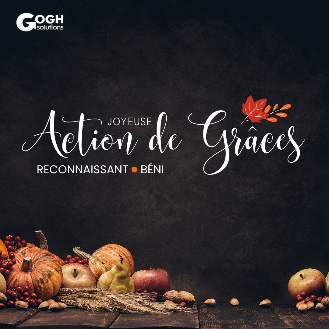 goghsolutions's tweet image. Aujourd&apos;hui, nous sommes reconnaissants pour les partenariats, les opportunités et les succès que nous avons partagés avec vous tous. Nous vous souhaitons à tous une journée remplie de gratitude, de famille et de tarte à la citrouille !  
   
#ActionDeGrâce #RendreGrâce