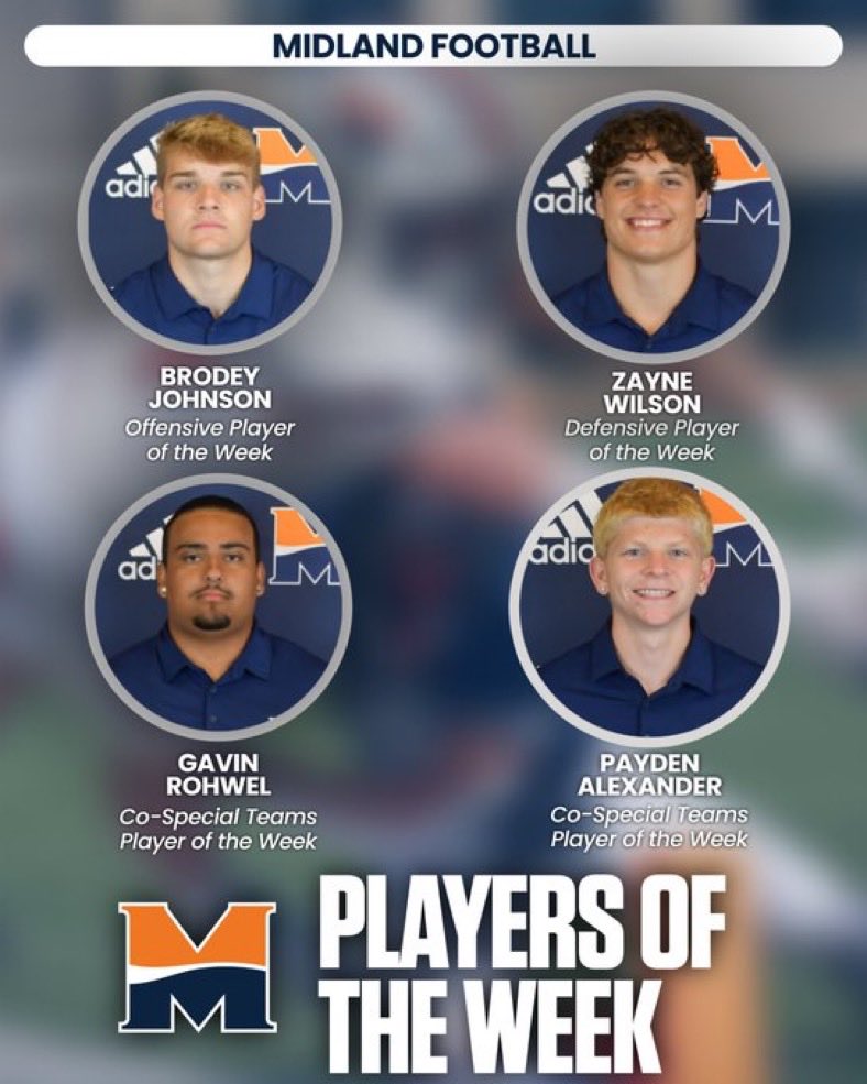 MidlandU_FB's tweet image. BIG time victory means we had a BIG week by all WARRIORS‼️

Special S/O to the ⭐️’s of the week. 

#SUMMIT