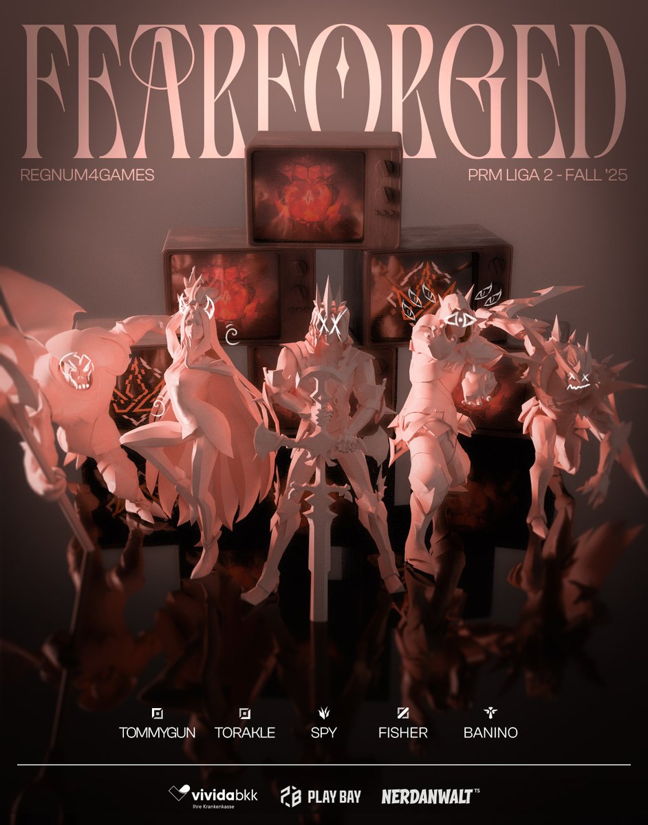 regnum4games's tweet image. 🚨ANNOUNCEMENT🚨
Spooky Season is coming for you 👻
Zeit unsere Gegner in Angst und Schrecken zu versetzen 😈

🏝️ @tommygun_lol 
🌲 @Spy_lool 
🧙‍♂️ @realFisherlol 
🏹 @Torakle_lol 
🚑 @DaiBanino 

🧑‍🏫 @CoachYoru 
👨‍🏫 @lemurmo 
👨‍💻 @cogabrom