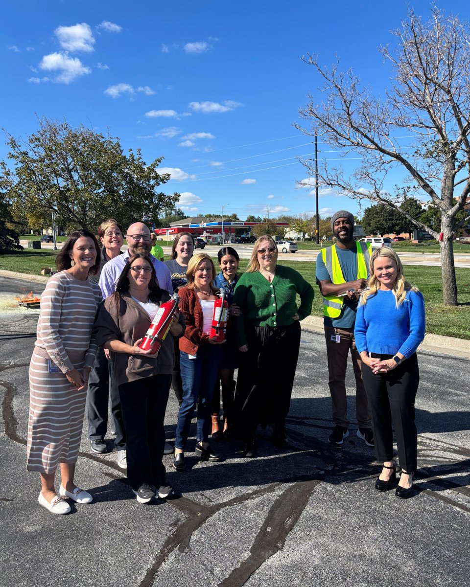 ProjectHarmony2's tweet image. In observance of #FirePreventionMonth, our staff took time to review emergency exit plans and participate in a fire extinguisher training. It’s a great day when you can show off your fire safety skills!