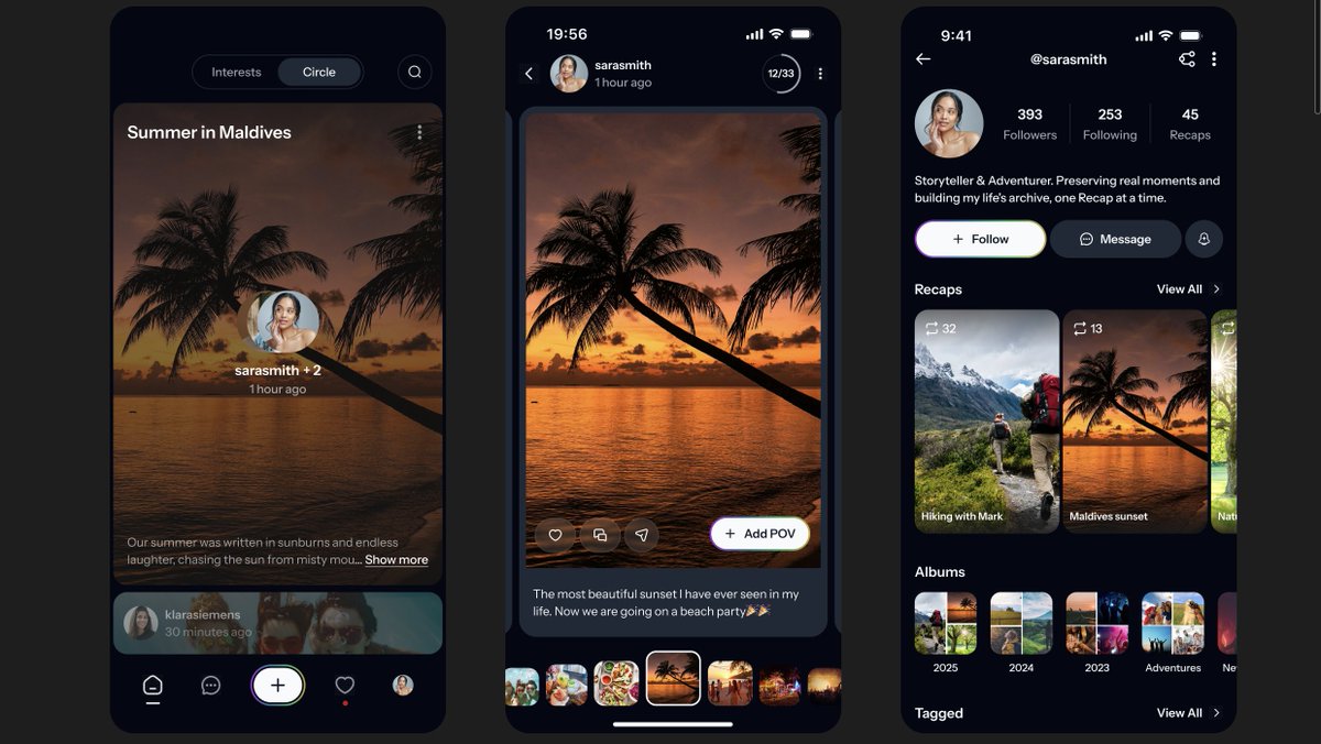 MatejIvanetic's tweet image. The new social app Recap preview:

Would love to hear your thoughts on it