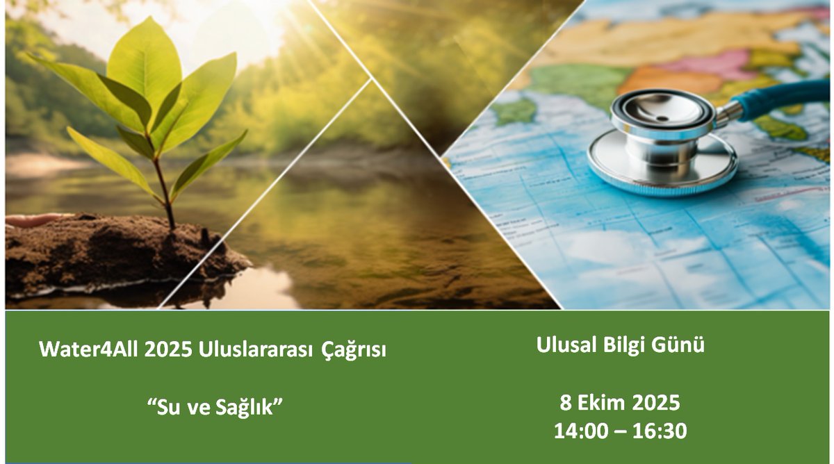 UfukAvrupa_TR's tweet photo. 💧Water4All Ortaklığı 2025 Çağrısı Ulusal Bilgi Günü Gerçekleşti
Water4All (Water Security for the Planet) 2030 yılına kadar su stresinin azaltılması, su kaynaklarının daha iyi korunması ve küresel değişimlere karşı su kaynaklarının uyumunun temin edilmesine yönelik bir Ortaklık projesidir.
📢 Water4All Ortaklığı tarafından "Su ve Sağlık" konusuna odaklanan 2025 Ortak Uluslararası Çağrısı 12/09/2025 tarihi itibariyle açılacaktır.
🔬 Çağrı kapsamındaki araştırma ve yenilik tekliflerinin aşağıdaki konulardan en az birini ele alması gerekmektedir:
1️⃣ Sudaki kirleticiler ve sağlık riskleri: Görülme sıklığı, davranışları, etkileşimleri ve kırılganlık
 2️⃣ Su kalitesi ve maruziyet izleme: Yenilikçi araçlar ve teknolojiler
 3️⃣ Su arıtımı ve maruziyetin azaltılması
Önemli Not: 2025 çağrısında yer alan 4. Başlık "Yönetişim, sosyo-ekonomik yenilik ve su ile sağlık için politika entegrasyonu" TÜBİTAK tarafından desteklenmeyecektir.
Çağrı detayları için: https://t.co/4duh4HtJ3H 
📅 8 Ekim 2025 tarihinde gerçekleştirilen Bilgi Günü’nde, uluslararası ve ulusal çağrı başvuru süreçleri aktarıldı.
 📺 Etkinlik Kaydı:
 🔗 https://t.co/zGV89D74PZ
Etkinlik sunumları:
https://t.co/jwEYo14sQz
https://t.co/FqVflPpTlB
***
💧Water4All Partnership 2025 Call National Info Day Held! 
Water4All (Water Security for the Planet) is a European Partnership that aims to reduce water stress, improve the protection of water resources, and enhance their resilience to global change by 2030.
📢 The 2025 Joint Transnational Call, launched by the Water4All Partnership, will officially open on 12 September 2025, focusing on the theme “Water & Health.”
🔬 Research and innovation proposals must address at least one of the following topics:
 1️⃣ Pollutants and health risks in water: Occurrence, behaviour, interactions, and vulnerability
 2️⃣ Innovative tools and technologies for monitoring water quality and exposure
 3️⃣ Water treatment and exposure reduction
⚠️ Important Note: The 4th topic – “Governance, socio-economic innovation and policy integration for water and health” – will not be funded by TÜBİTAK.
📎 More information:
 🔗 https://t.co/4duh4HtJ3H
 📅 The Info Day Held on 8 October 2025, the event presented details on international and national application processes.
 📺 Watch the recording:
 🔗 https://t.co/zGV89D74PZ
📄 Presentations:
https://t.co/jwEYo14sQz
https://t.co/FqVflPpTlB