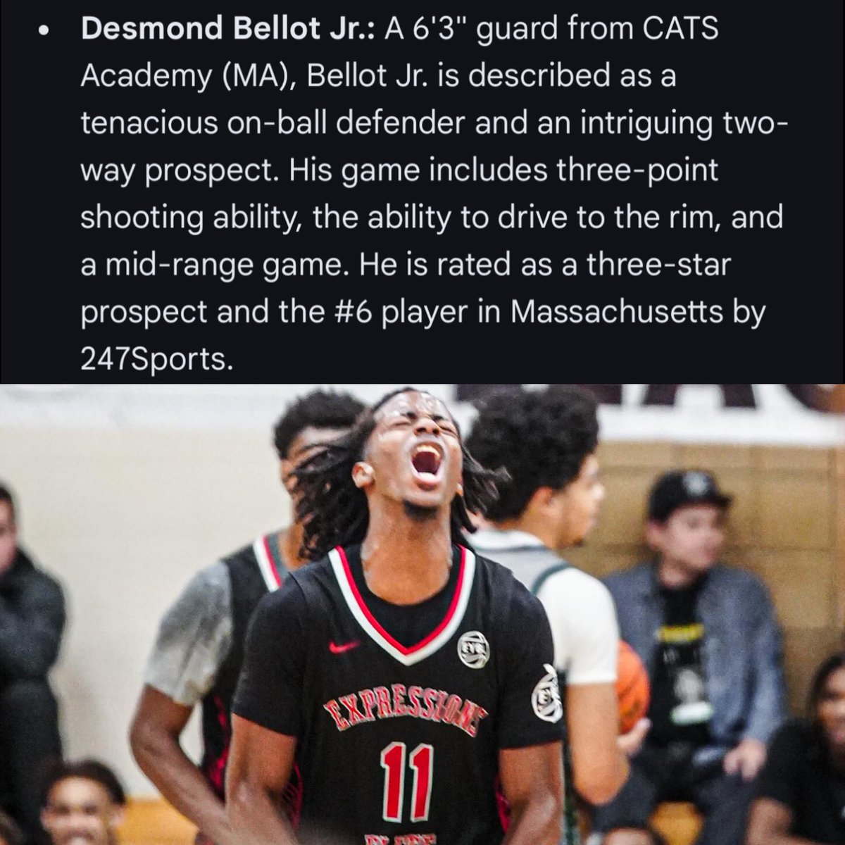 Being underrated is an advantage not a handicap! They simply never see you coming. Low key, continue to develop and get better! 🎯 <a href="/desthefuture11/">Desmond Bellot Jr</a> CG/PG 26’ 6’3. “The love for the game is back”🤞🤝❤️ <a href="/CATSBoston/">CATSAcademy</a> #baller #killer #underdog #UnderRated #winner