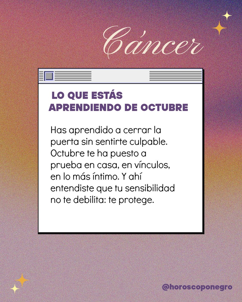 cancer_hn's tweet image. Octubre no vino a ser fácil, Cáncer ✨
Vino a dejar las cosas claras 🔮