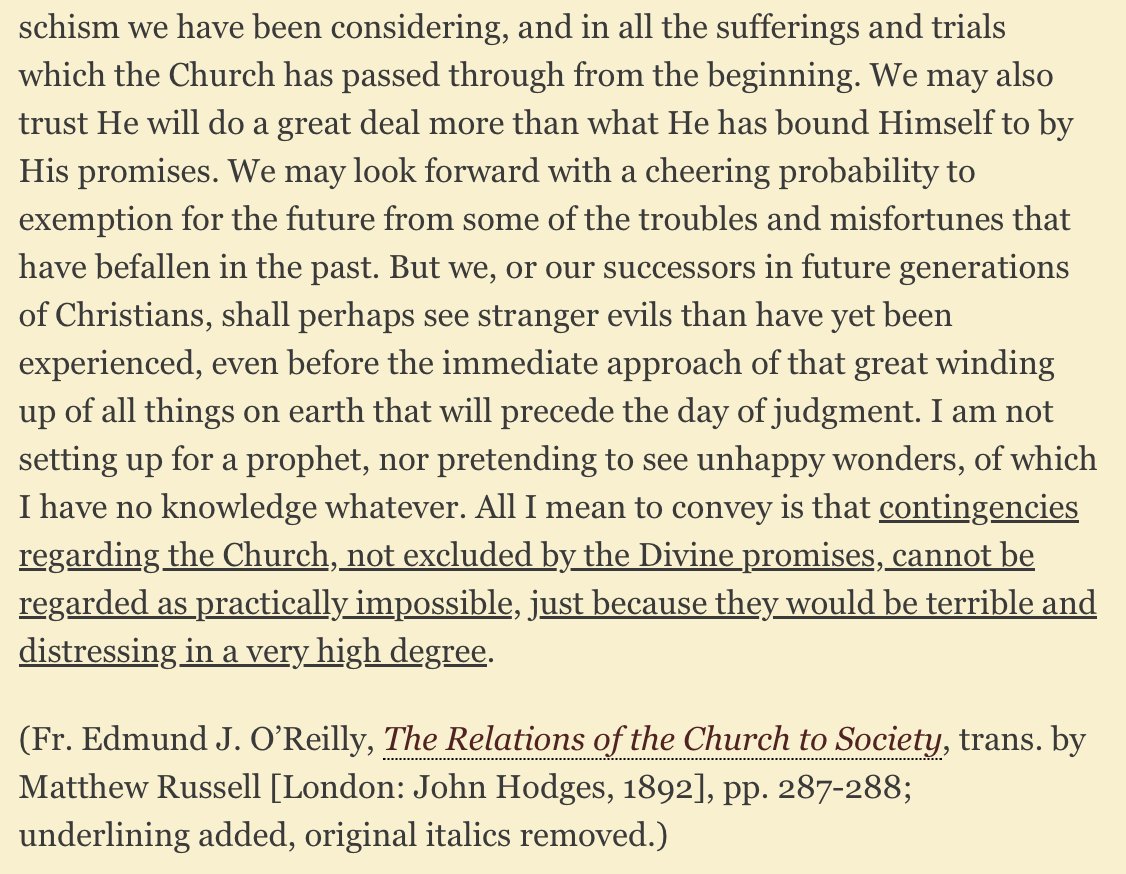 NovusOrdoWatch's tweet image. These remarks from a Jesuit priest in 1892 need to be kept in mind by all of us. They point out some very important truths the present generation has a hard time accepting.