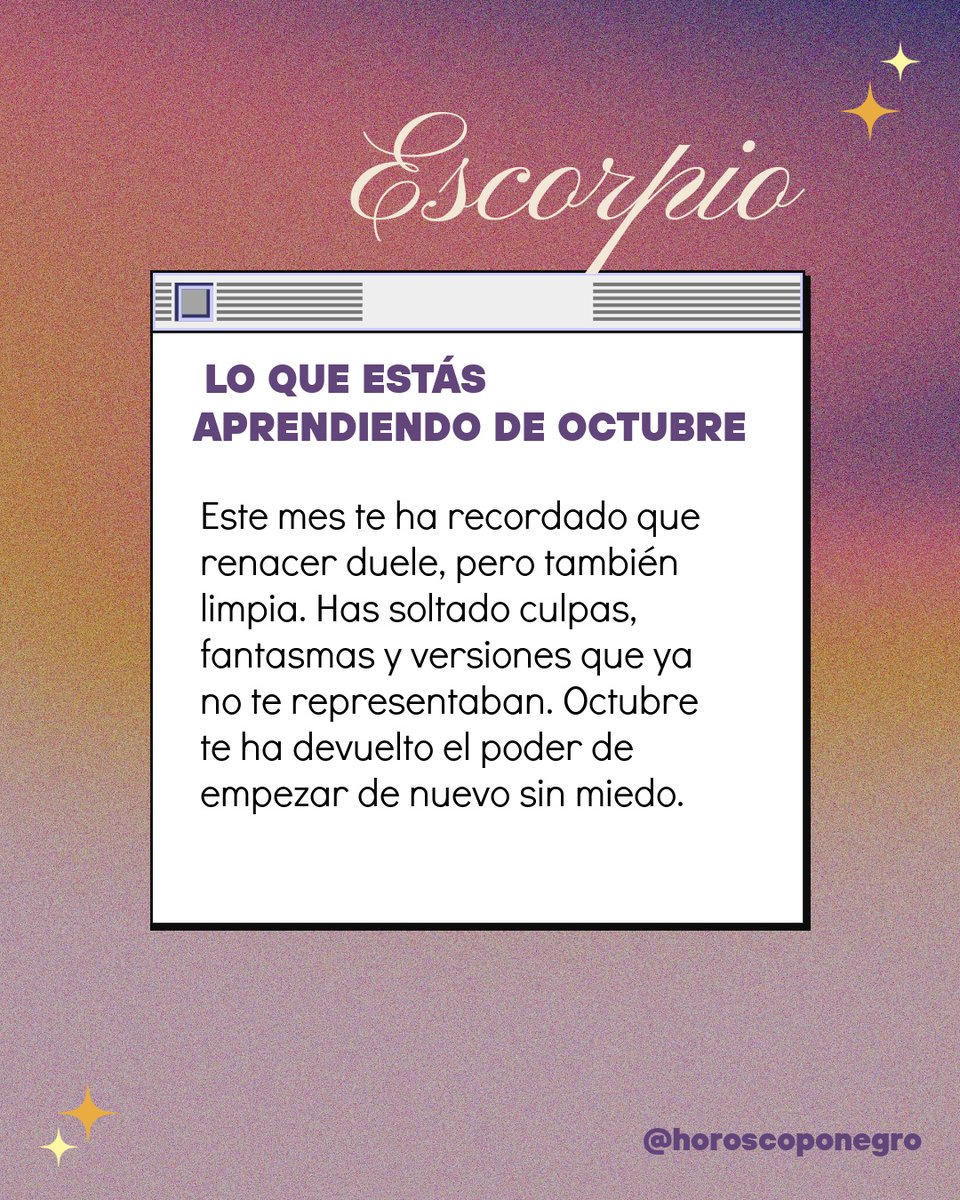 escorpio_hn's tweet photo. Octubre no vino a ser fácil, Escorpio ✨
Vino a dejar las cosas claras 🔮 https://t.co/bEOAT3Xdmt