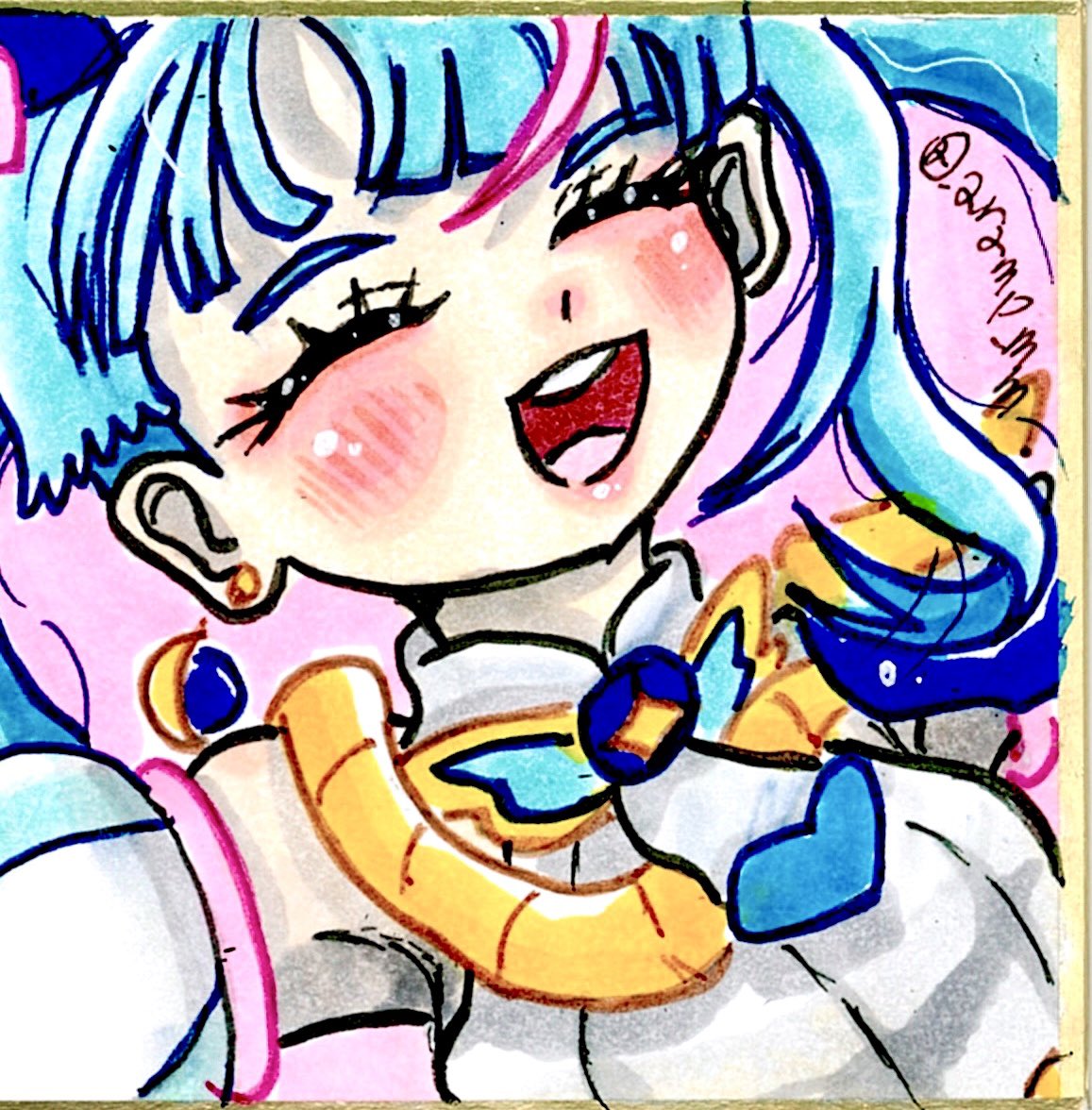 キュアスカイ ,ソラ・ハレワタール 「去年描いたスカイだけど楽しそう」|あらんぷのイラスト