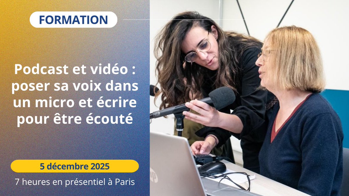 🔥 Prenez la parole dans un micro avec assurance grâce à notre #formation sur la pose de la voix en présentiel ! 📣
🗓️ Date : 5 décembre

Découvrez les techniques de respiration et exprimez-vous pleinement lors de vos enregistrements de #podcast !
samsa.fr/formations/for…