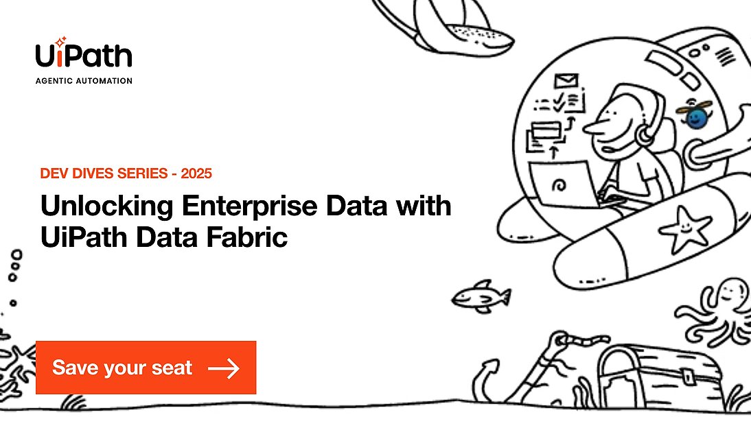 robots4testing's tweet image. Unlock enterprise data with UiPath Data Fabric. 🔓 Tune into #UiPathDevDives on 10/30 to learn how you can seamlessly model, govern, and scale the data that powers your #automation: spr.ly/6012AxGQQ