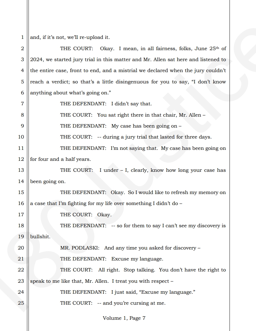 180_justice's tweet image. Allen County is actively stripping defendants of access to both their discovery and PUBLIC RECORDS.
In Allen County, defendants can’t even have a copy of their own discovery.
Read that again.
Imagine fighting for your life in court… without ever being allowed to keep or study…