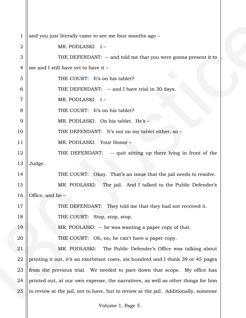 180_justice's tweet image. Allen County is actively stripping defendants of access to both their discovery and PUBLIC RECORDS.
In Allen County, defendants can’t even have a copy of their own discovery.
Read that again.
Imagine fighting for your life in court… without ever being allowed to keep or study…