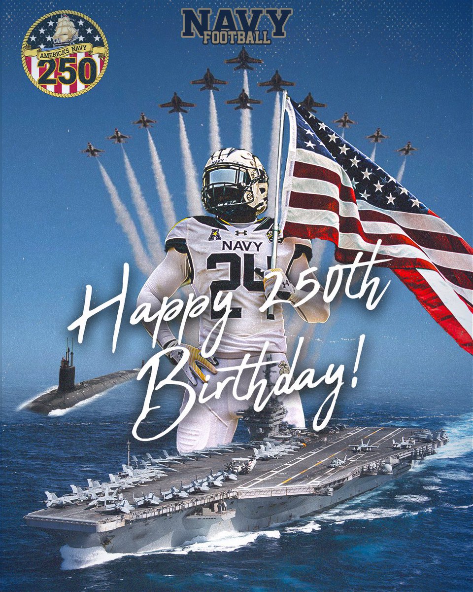 Happy 250th Birthday <a href="/USNavy/">U.S. Navy</a>!

#GoNavy | #RollGoats