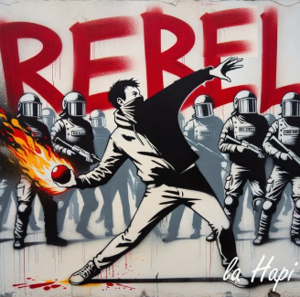 IRefuseToObey's tweet photo. One of my favourite pictures from this artist. REBEL!!!

#IDontObey #lahapi #Rebel #BeyondObedience #FuckTheMatrix #CreateYourOwnPath https://t.co/0SYhdvQu1l