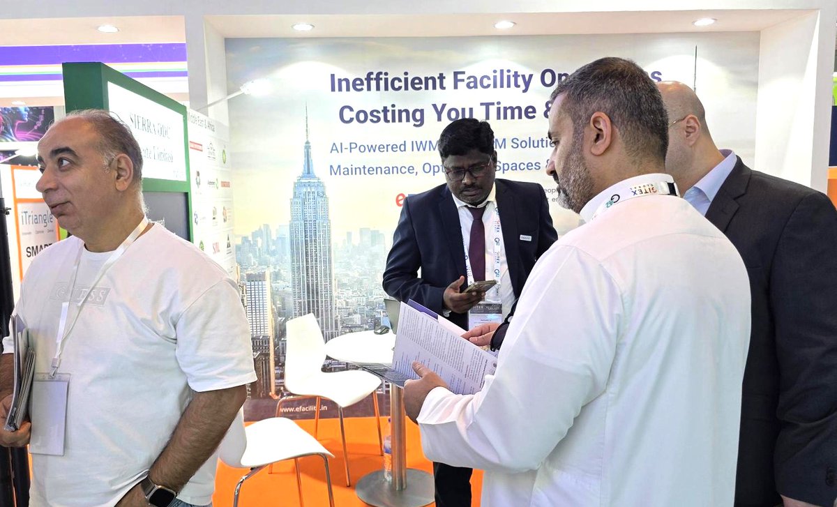 efacilityin's tweet photo. Facing rising costs or facility delays?

Discover how eFACiLiTY®, our AI-powered IWMS &amp; CAFM software, helps you cut downtime, boost efficiency &amp; achieve sustainability goals.

Join us at #GITEX2025 — Stall H13-C36, DWTC | Oct 13–17

#FacilityManagement #CAFM #IWMS https://t.co/7ZSjqN964j